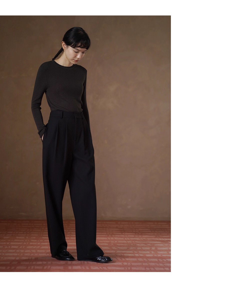 長腿基因側邊雙腰袢設計高腰顯瘦品質通勤寬鬆直筒長褲