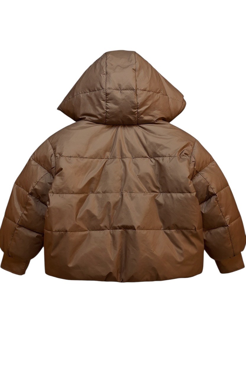 流心巧克力自留款羽絨外套蓬鬆短款美拉德連帽外套