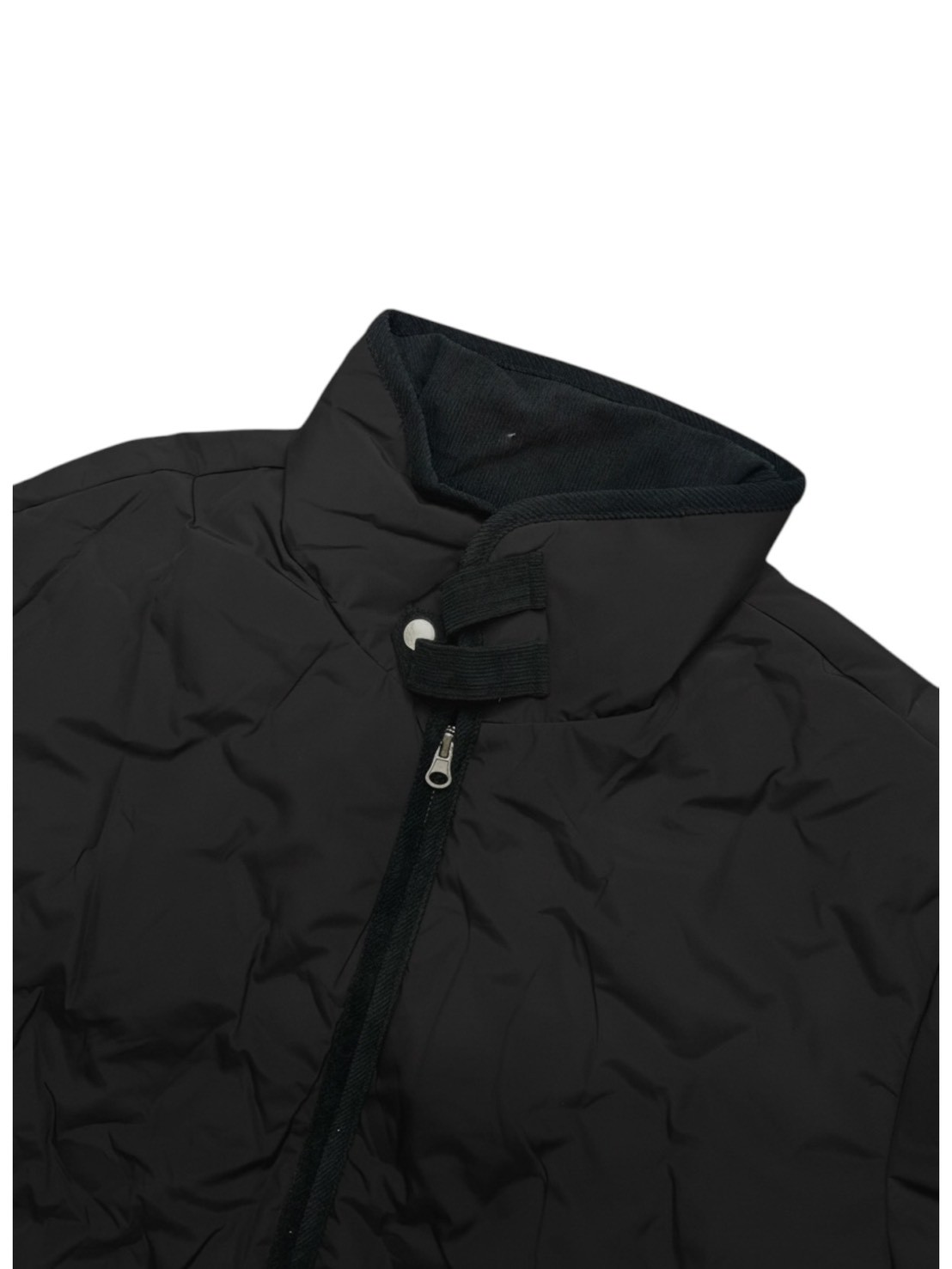 嵐山星空通勤顯瘦立領落肩款式羽絨衣保暖鎖溫白鴨絨外套