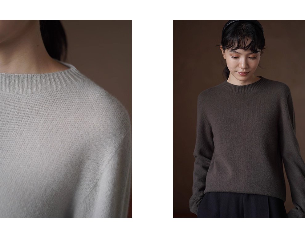 閉眼入基本款100綿羊毛寬鬆圓領柔軟內搭顯瘦針織上衣女