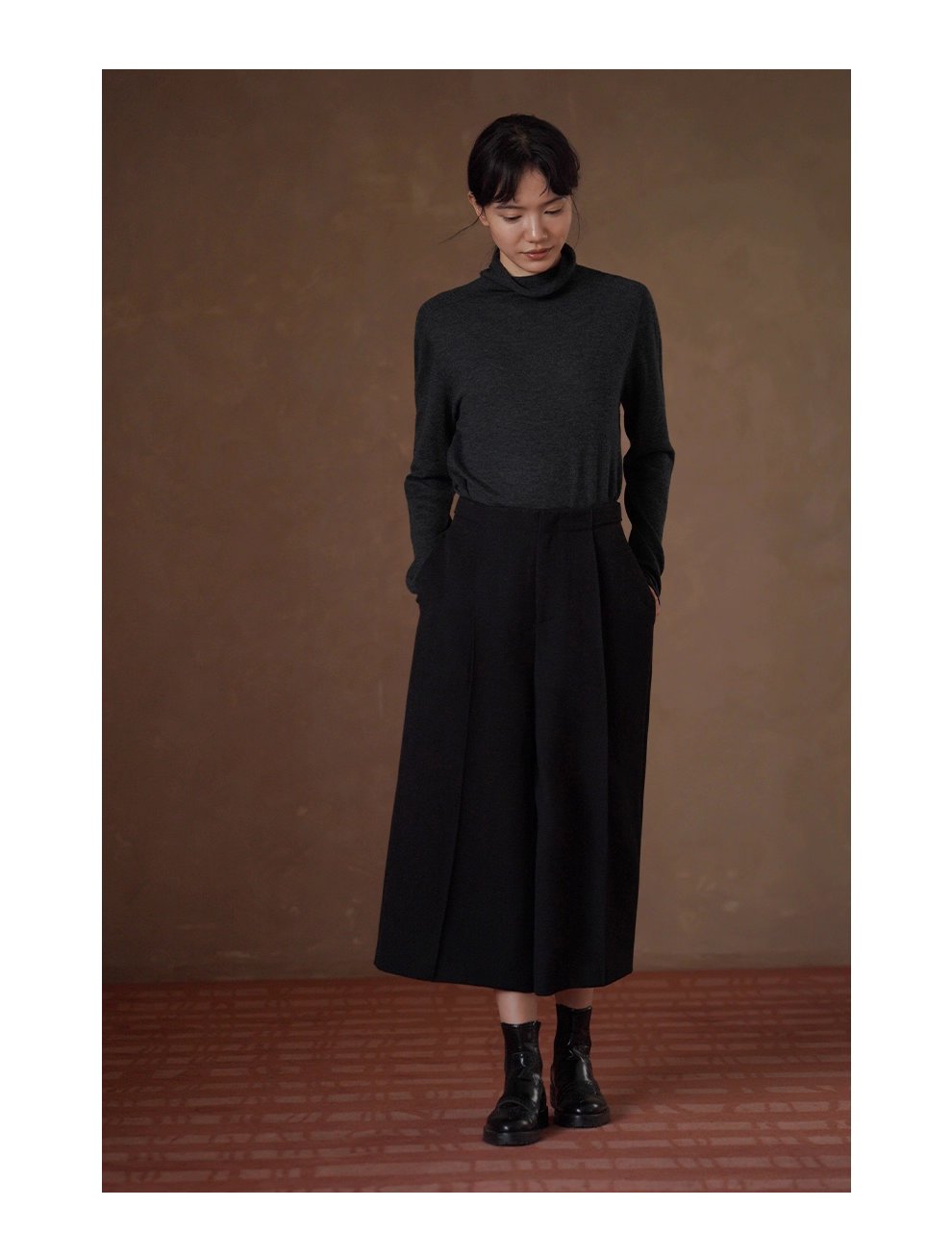 無聲藏肉挺縫線顯瘦時尚抗皺八分褲直筒寬鬆通勤西裝褲女,無聲藏肉挺縫線顯瘦時尚抗皺八分褲直筒寬鬆通勤西裝褲女,HBEW3037,無聲藏肉挺縫線顯瘦時尚抗皺八分褲直筒寬鬆通勤西裝褲女,扣袢設計,遮肉廓形