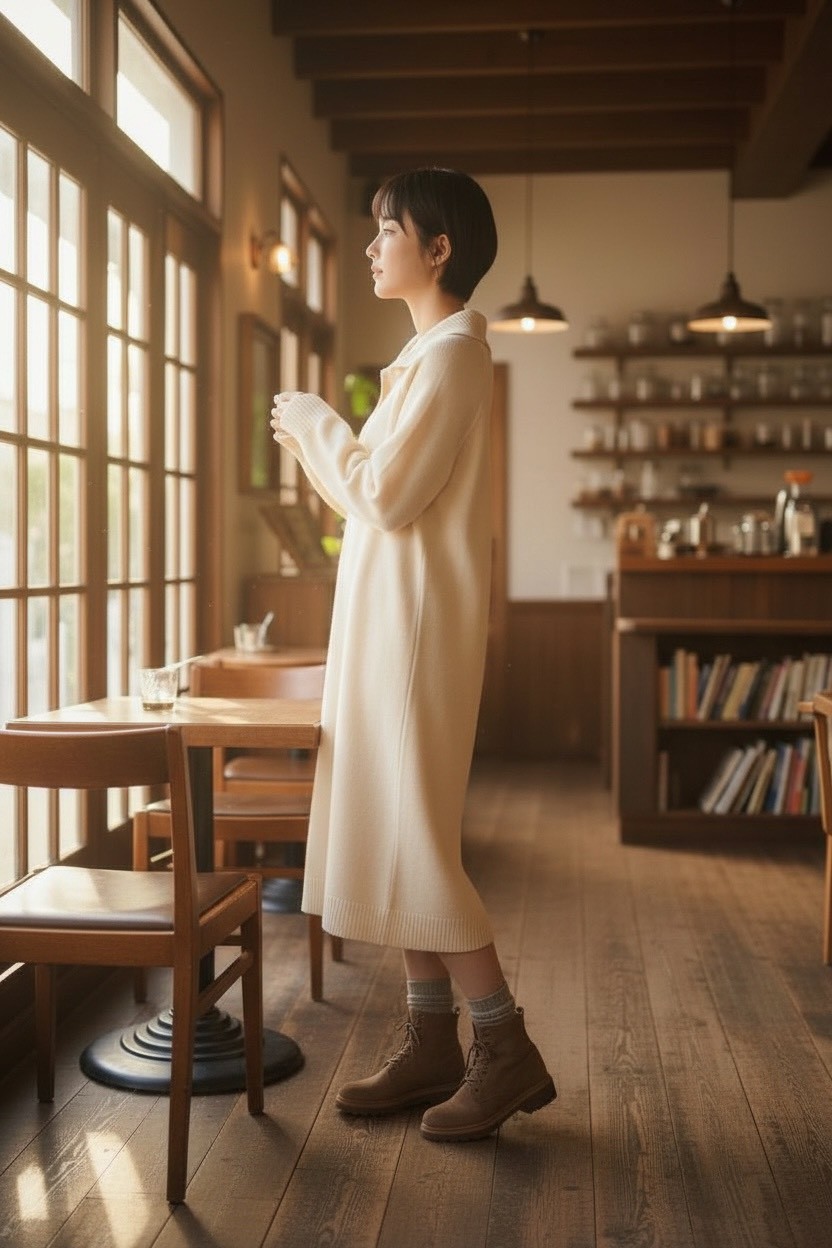 翻領針織洋裝秋冬過膝直筒打底裙慵懶風毛衣裙,翻領針織洋裝秋冬過膝直筒打底裙慵懶風毛衣裙,5W167005,翻領針織洋裝秋冬過膝直筒打底裙慵懶風毛衣裙,簡約質感,翻領造型