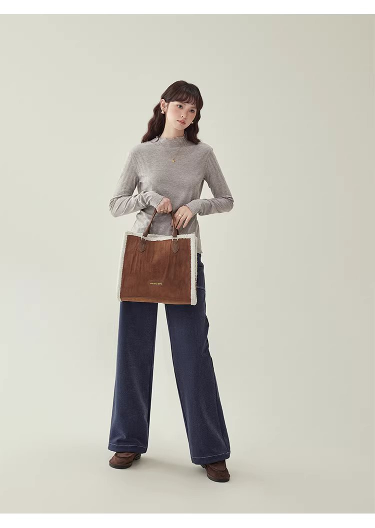 花邊半高領內搭T恤女冬季新款百搭條紋長袖上衣,花邊半高領內搭T恤女冬季新款百搭條紋長袖上衣,HBEW1153,花邊半高領內搭T恤女冬季新款百搭條紋長袖上衣,木耳邊,條紋造型