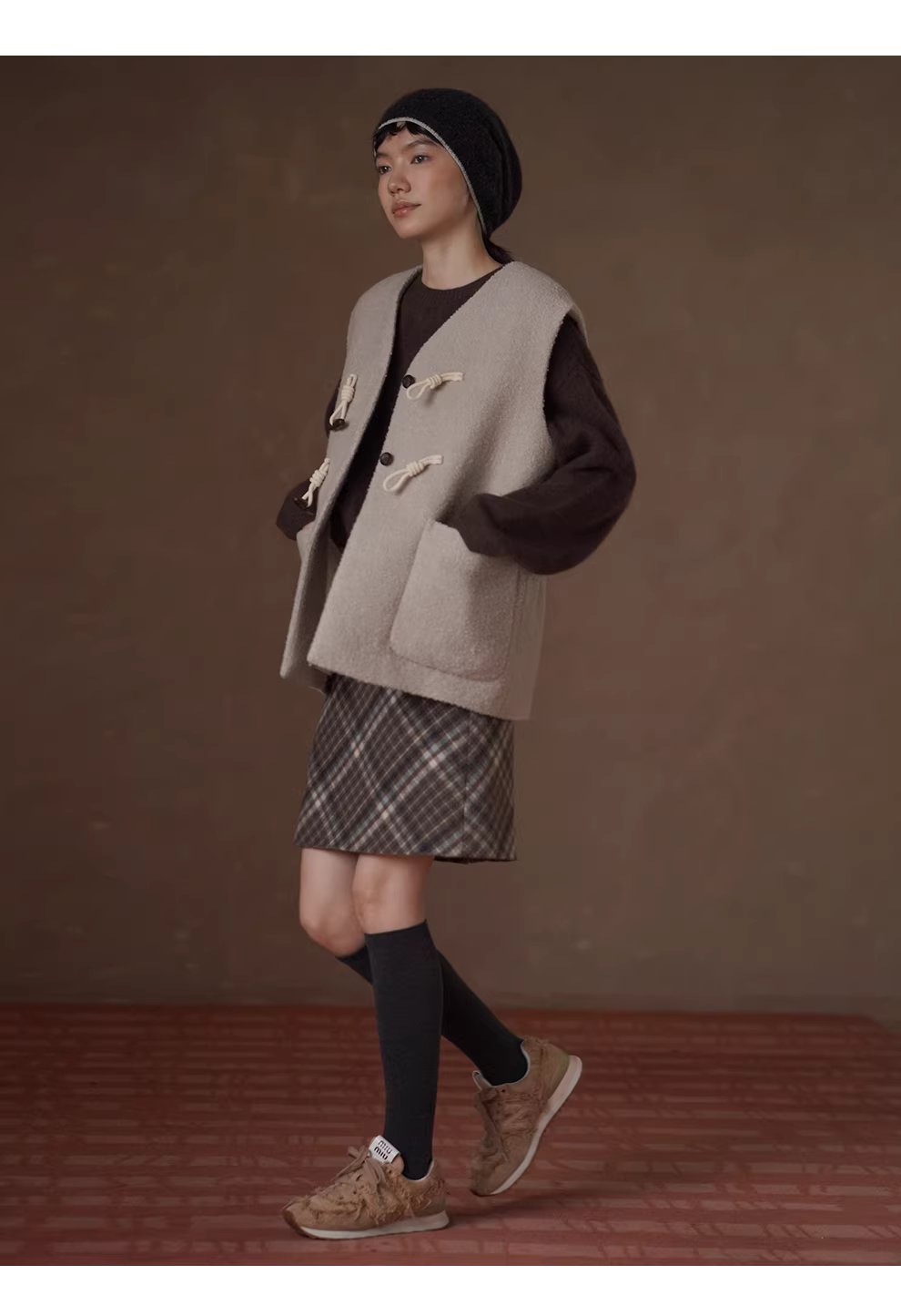 糖炒栗子毛衣高品羊絨羊毛混紡寬鬆圓領顯瘦針織上衣女,糖炒栗子毛衣高品羊絨羊毛混紡寬鬆圓領顯瘦針織上衣女,HBEW1163,糖炒栗子毛衣高品羊絨羊毛混紡寬鬆圓領顯瘦針織上衣女,質感單品,羊毛羊絨