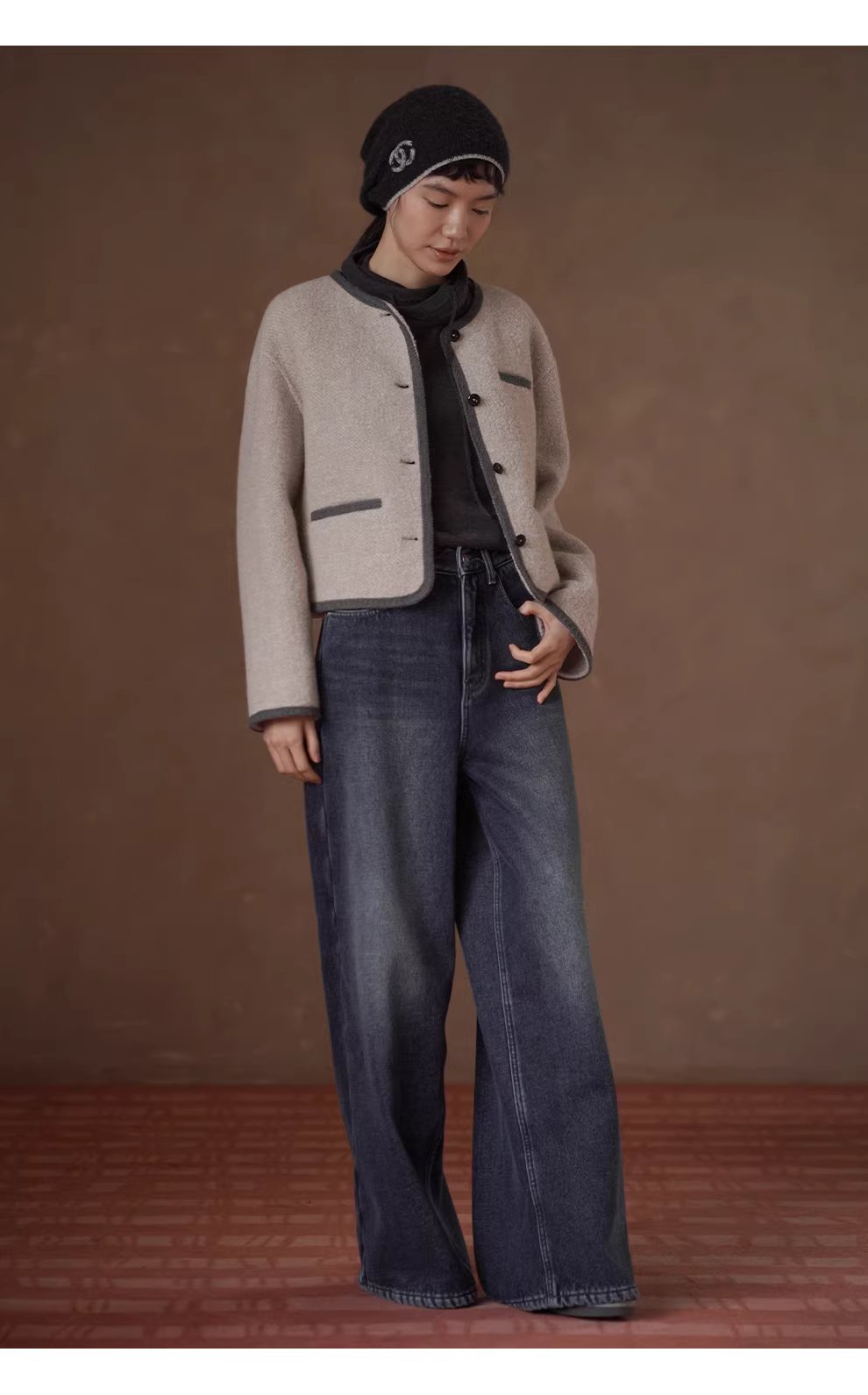 法式超細綿羊毛混紡疊量鬆弛堆堆領針織內搭合身上衣女,法式超細綿羊毛混紡疊量鬆弛堆堆領針織內搭合身上衣女,HBEW1167,法式超細綿羊毛混紡疊量鬆弛堆堆領針織內搭合身上衣女,連帽抽繩,羊毛混紡