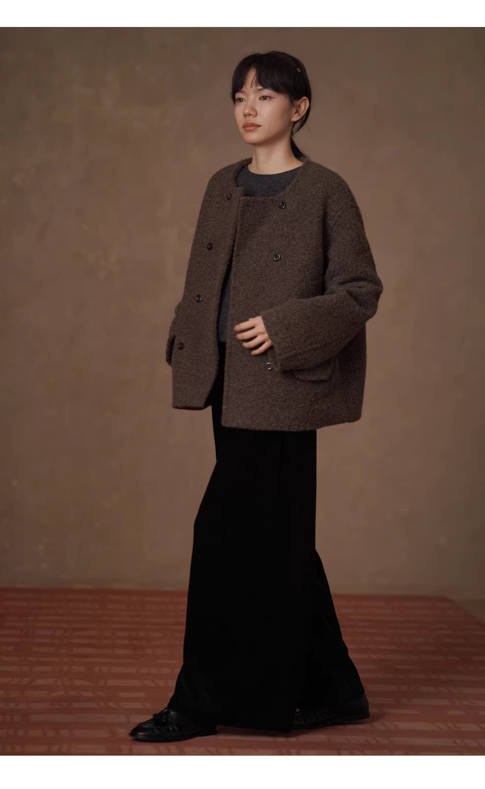 低調暗夜光澤品質絲絨長褲寬鬆顯瘦遮肉高腰通勤闊腿褲,低調暗夜光澤品質絲絨長褲寬鬆顯瘦遮肉高腰通勤闊腿褲,HBEW3053,低調暗夜光澤品質絲絨長褲寬鬆顯瘦遮肉高腰通勤闊腿褲,闊腿寬褲,不挑腿型