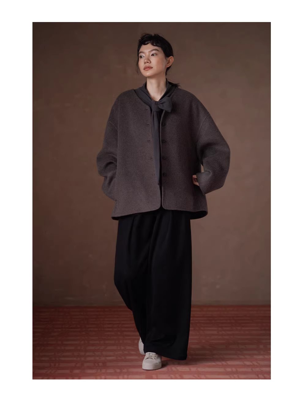 職場主角斜紋磨毛加厚寬鬆高腰通勤顯瘦闊腿西裝長褲女,職場主角斜紋磨毛加厚寬鬆高腰通勤顯瘦闊腿西裝長褲女,HBEW3059,職場主角斜紋磨毛加厚寬鬆高腰通勤顯瘦闊腿西裝長褲女,垂墜感佳,磨毛絨感