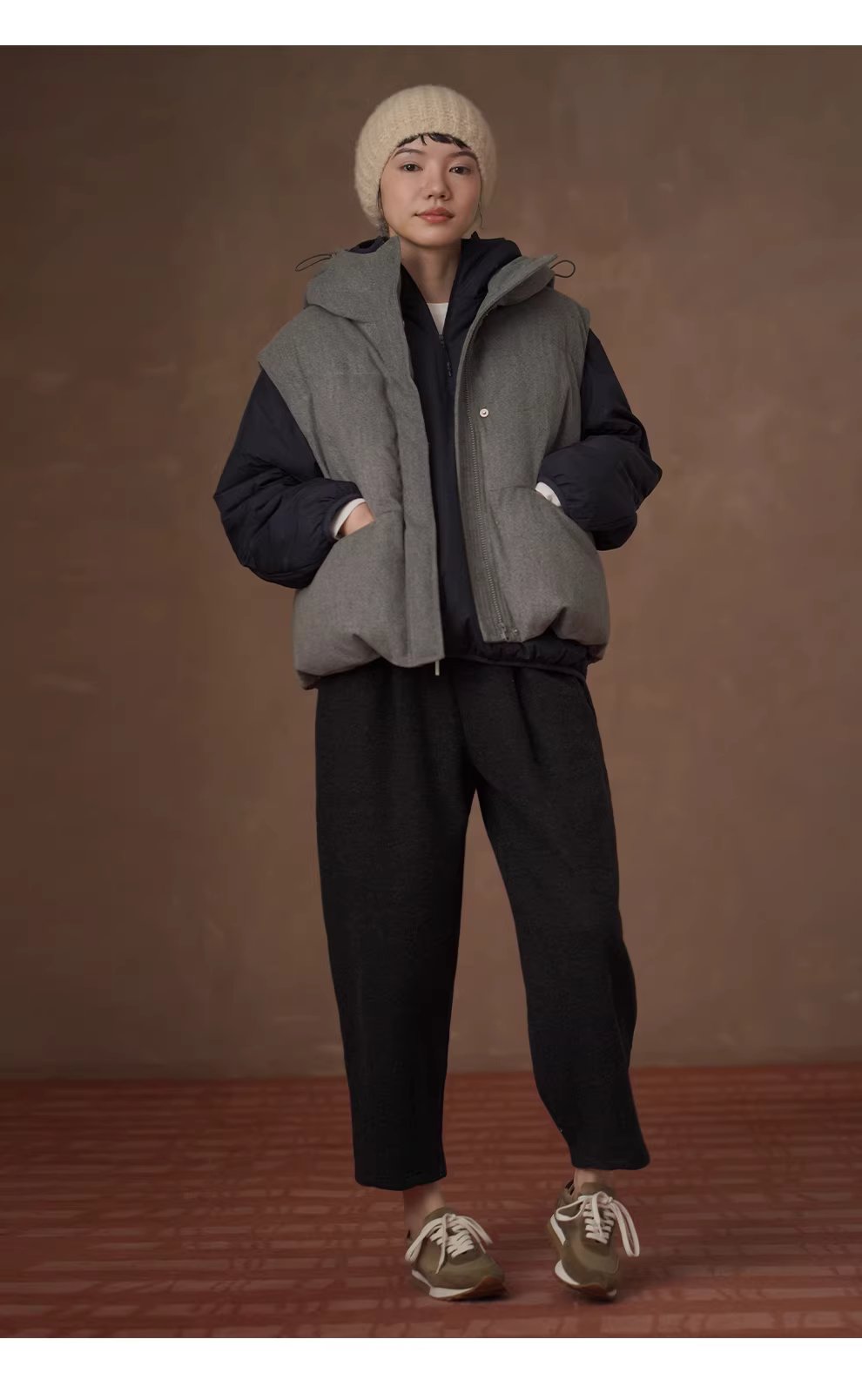 戶外愛好者狂熱一體成型連帽棉衣疊穿寬鬆保暖休閒上衣女,戶外愛好者狂熱一體成型連帽棉衣疊穿寬鬆保暖休閒上衣女,HBEW1183,戶外愛好者狂熱一體成型連帽棉衣疊穿寬鬆保暖休閒上衣女,半開連帽,輕薄舒適