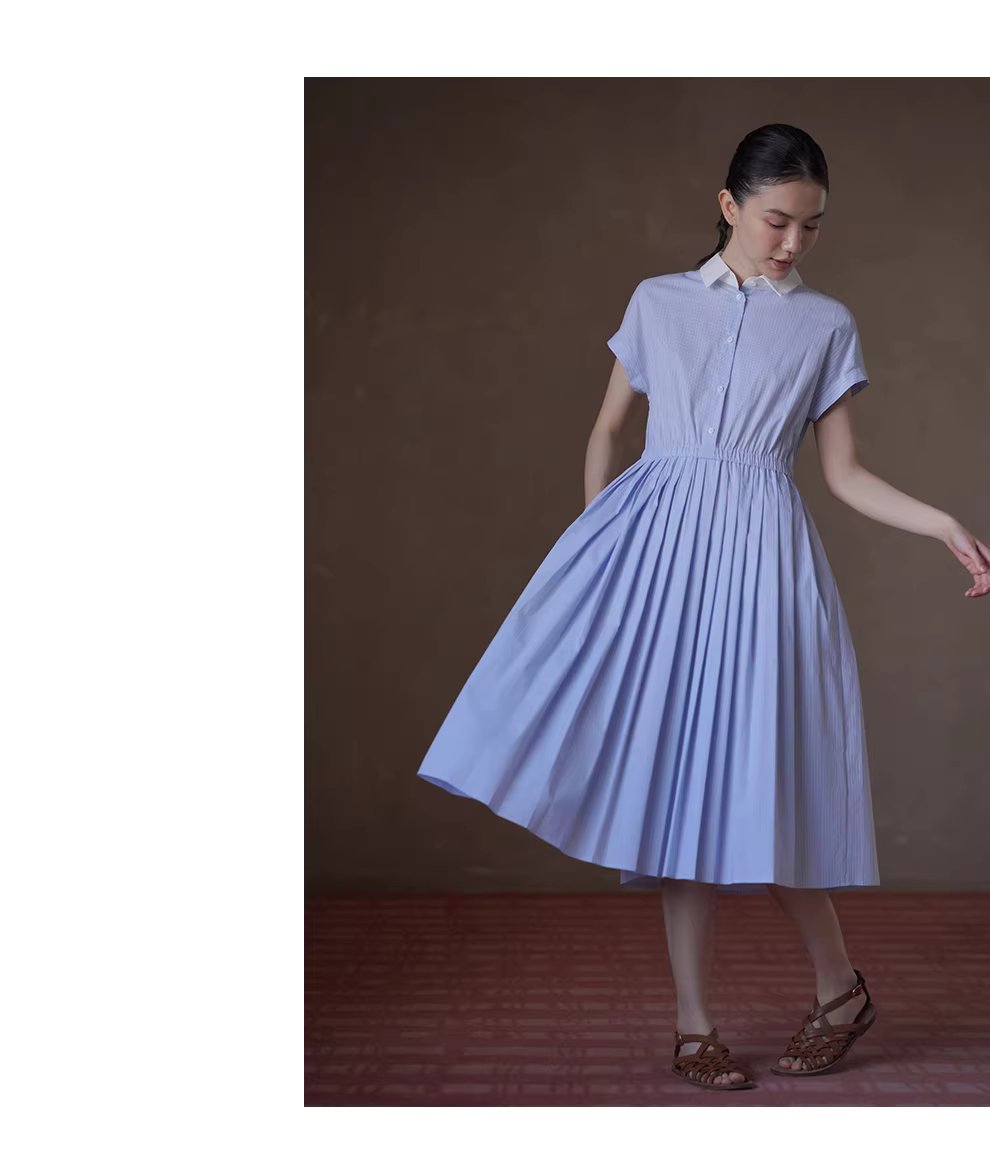 格林島嶼清新條紋洋裝親膚透氣撞色翻領收腰顯瘦洋裝,格林島嶼清新條紋洋裝親膚透氣撞色翻領收腰顯瘦洋裝,HBFS7008,格林島嶼清新條紋洋裝親膚透氣撞色翻領收腰顯瘦洋裝,軟糯親膚,版型顯瘦