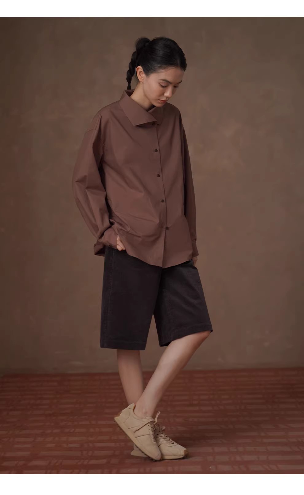 突破基礎大翻領復古寬鬆顯瘦襯衫挺括透氣100棉通勤外套,突破基礎大翻領復古寬鬆顯瘦襯衫挺括透氣100棉通勤外套,HBFS5003,突破基礎大翻領復古寬鬆顯瘦襯衫挺括透氣100棉通勤外套,純棉親膚,版型舒適