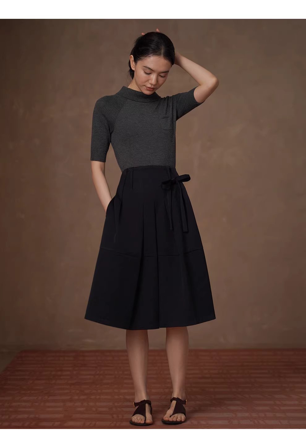 學院至上可拆式蝴蝶結立體褶襉設計A字顯瘦蓬蓬半身裙女,學院至上可拆式蝴蝶結立體褶襉設計A字顯瘦蓬蓬半身裙女,HBFS2010,學院至上可拆式蝴蝶結立體褶襉設計A字顯瘦蓬蓬半身裙女,不意變形,立體皺褶