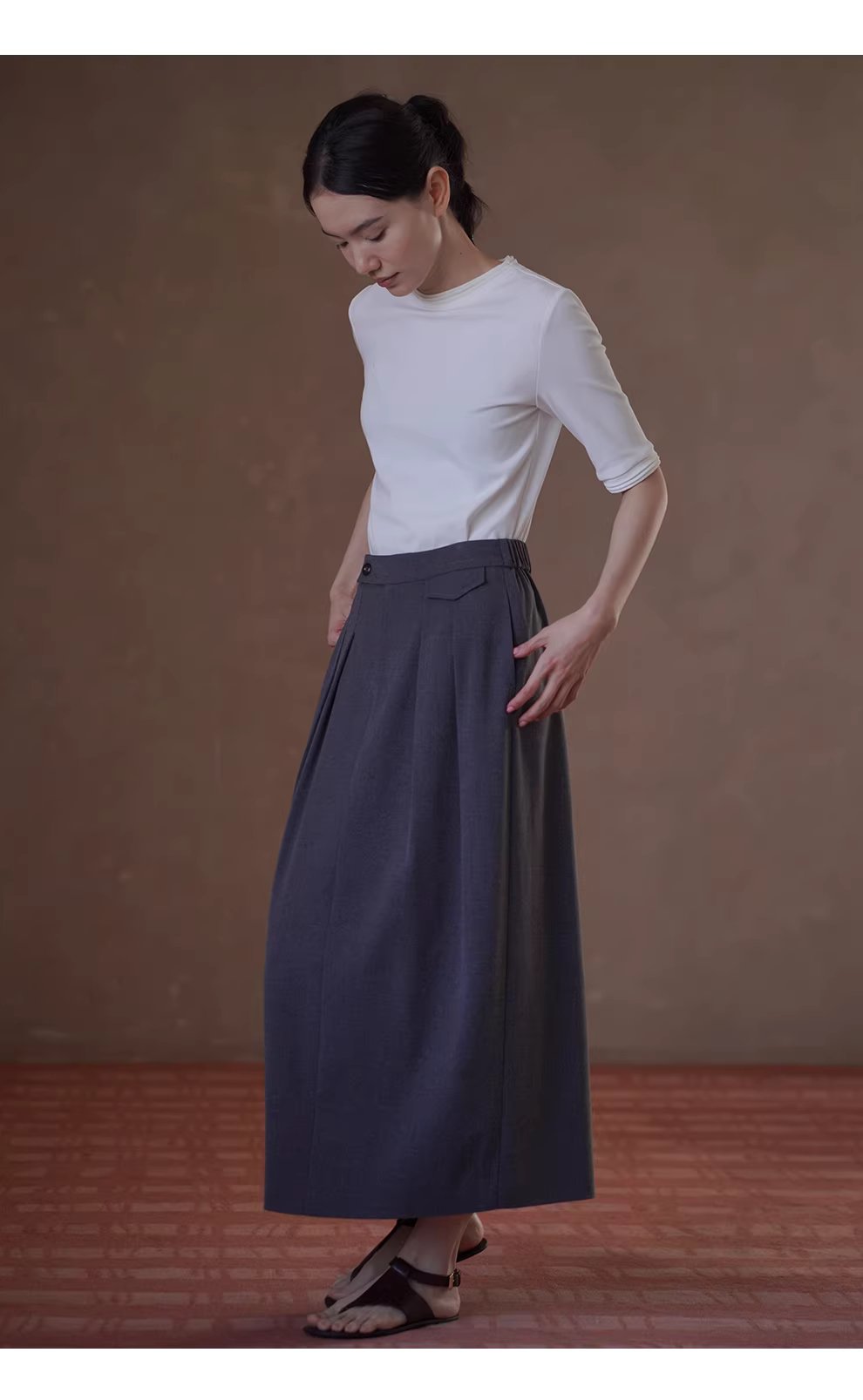 精緻加持舒適線上塔克線圓領合身彈性中袖通勤顯瘦T恤女,精緻加持舒適線上塔克線圓領合身彈性中袖通勤顯瘦T恤女,HBFS1063,精緻加持舒適線上塔克線圓領合身彈性中袖通勤顯瘦T恤女,內搭單穿,親膚透氣