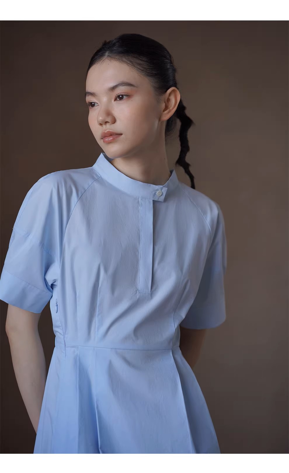 氧氣玻璃島洋裝親膚100棉收腰顯瘦飄帶立領通勤裙女,氧氣玻璃島洋裝親膚100棉收腰顯瘦飄帶立領通勤裙女,HBFS7037,氧氣玻璃島洋裝親膚100棉收腰顯瘦飄帶立領通勤裙女,純棉親膚,簡約日常