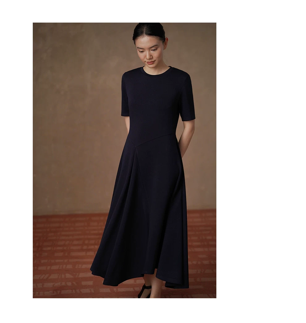 軟糯空氣感顯瘦合身不規則分割腰線大裙擺遮肉洋裝女,軟糯空氣感顯瘦合身不規則分割腰線大裙擺遮肉洋裝女,HBFS7045,軟糯空氣感顯瘦合身不規則分割腰線大裙擺遮肉洋裝女,自然垂墜,拼接收腰