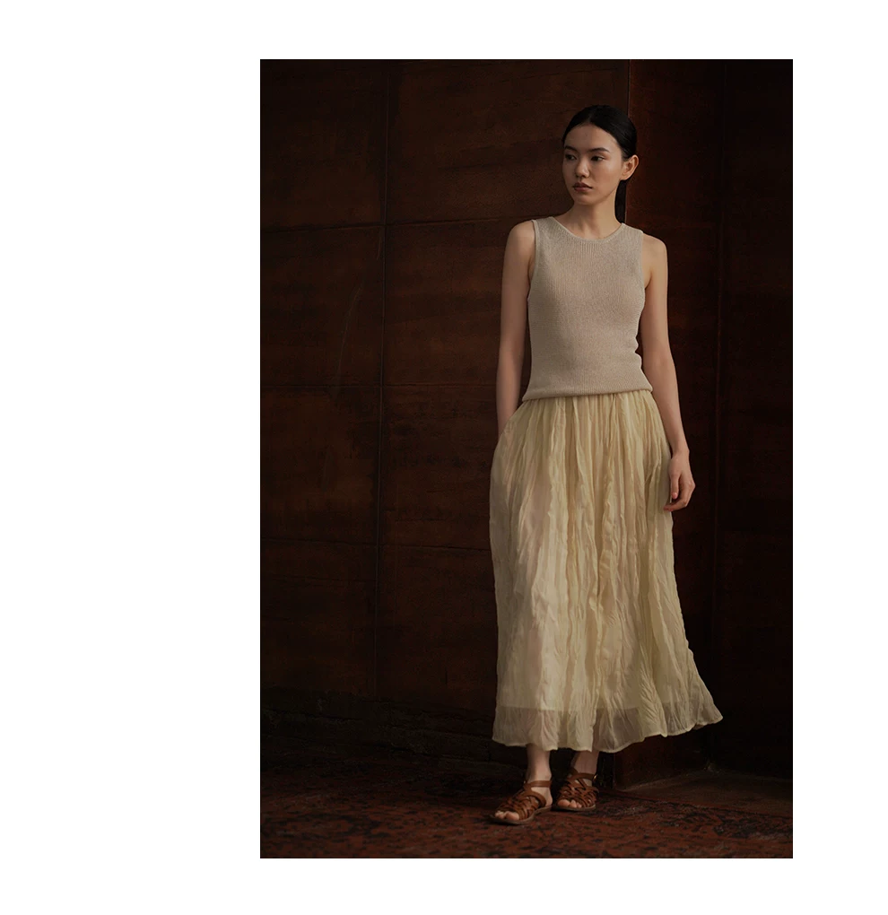 靈動紗華半身裙特殊格紋肌理褶皺工藝高腰顯瘦氛圍裙,靈動紗華半身裙特殊格紋肌理褶皺工藝高腰顯瘦氛圍裙,HBFS2019,靈動紗華半身裙特殊格紋肌理褶皺工藝高腰顯瘦氛圍裙,飄逸靈動,簡約大方