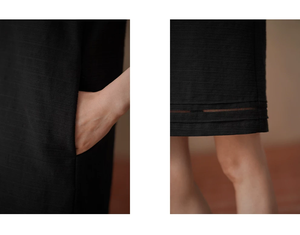 簡約萊賽爾棉寬鬆直筒圓領短洋裝下擺鏤空花邊裙子,簡約萊賽爾棉寬鬆直筒圓領短洋裝下擺鏤空花邊裙子,HBFS7047,簡約萊賽爾棉寬鬆直筒圓領短洋裝下擺鏤空花邊裙子,涼感不悶,清爽俐落