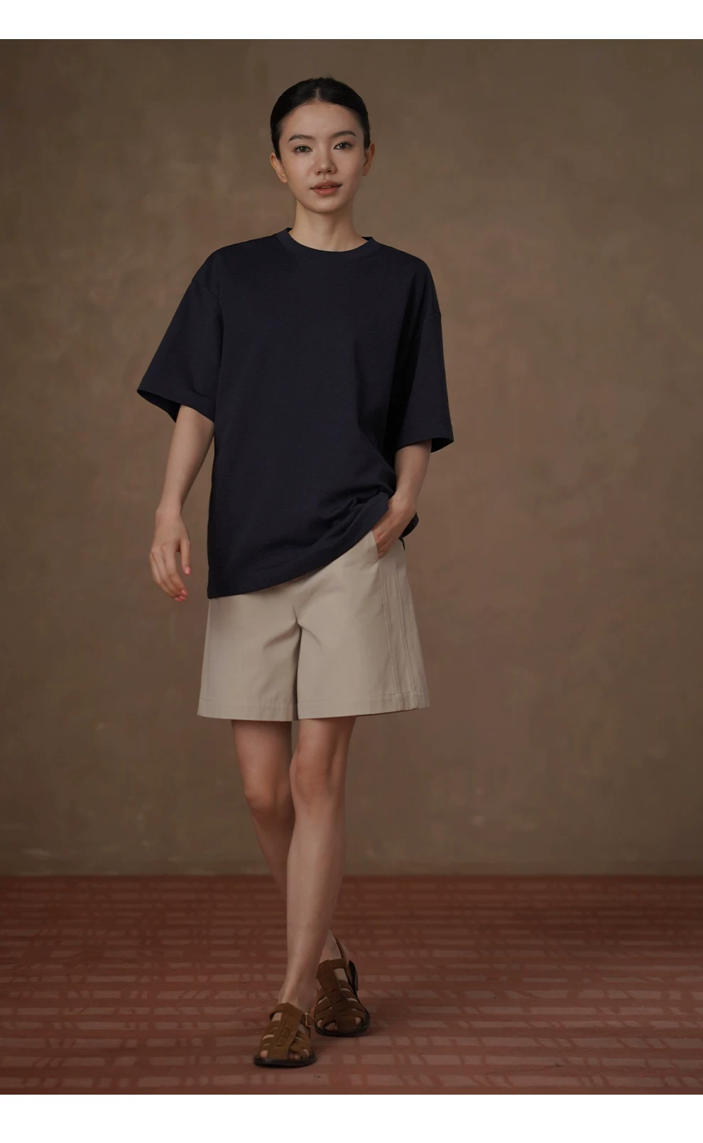 不出錯日常休閒五分褲直筒寬鬆顯瘦可調節腰帶短褲女,不出錯日常休閒五分褲直筒寬鬆顯瘦可調節腰帶短褲女,HBFS3028,不出錯日常休閒五分褲直筒寬鬆顯瘦可調節腰帶短褲女,吸濕排汗,高腰腰帶