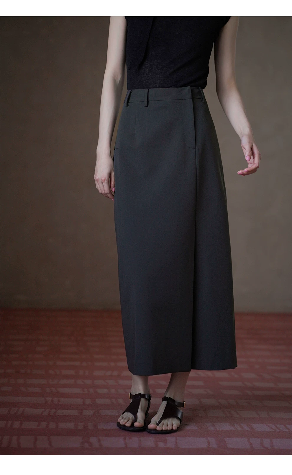 不出錯通勤半身裙俐落簡約品質垂感顯瘦高腰西裝裙女,不出錯通勤半身裙俐落簡約品質垂感顯瘦高腰西裝裙女,HBFS2023,不出錯通勤半身裙俐落簡約品質垂感顯瘦高腰西裝裙女,寬腰不勒,直筒開岔