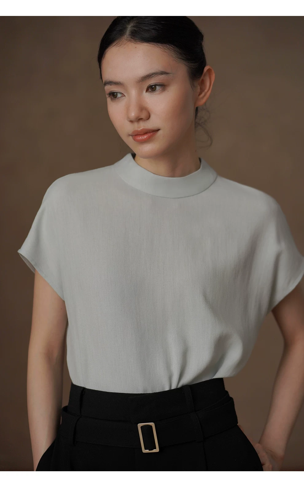 晶盈涼意優雅翻領顯瘦紙片人小飛袖寬鬆輪廓通勤襯衫女,晶盈涼意優雅翻領顯瘦紙片人小飛袖寬鬆輪廓通勤襯衫女,HBFS1142,晶盈涼意優雅翻領顯瘦紙片人小飛袖寬鬆輪廓通勤襯衫女,絲滑透氣,立領氣質