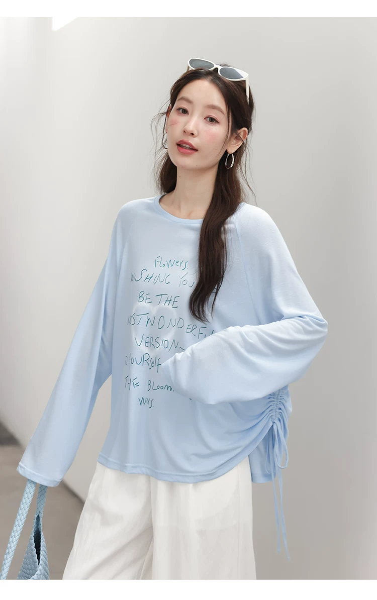 大尺碼字母印花長袖T恤夏薄女上衣2026新款胖mm防曬罩衫女,大尺碼字母印花長袖T恤夏薄女上衣2026新款胖mm防曬罩衫女,HBFS1183,大尺碼字母印花長袖T恤夏薄女上衣2026新款胖mm防曬罩衫女,美式印花,薄款面料