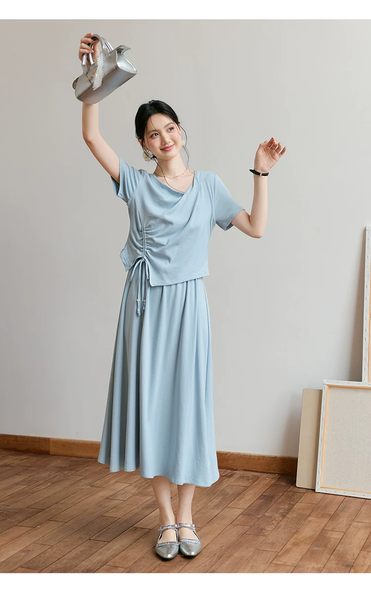 大尺碼假兩件短袖高知得體連身裙女2026新款夏季通勤穿搭裙子,大尺碼假兩件短袖高知得體連身裙女2026新款夏季通勤穿搭裙子,HBFS7113,大尺碼假兩件短袖高知得體連身裙女2026新款夏季通勤穿搭裙子,中大尺碼,兩件式套裝