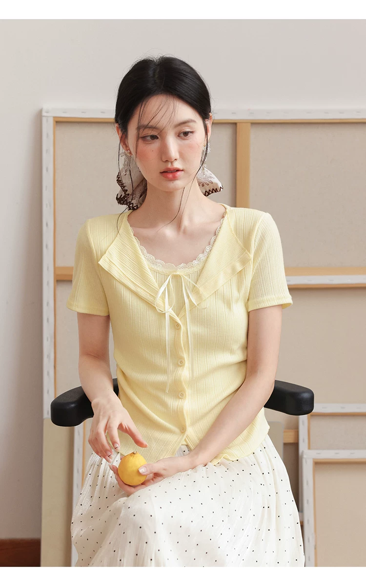 大尺碼女裝假兩件短袖黃色T恤女2026新款夏季多巴胺漂亮上衣,大尺碼女裝假兩件短袖黃色T恤女2026新款夏季多巴胺漂亮上衣,HBFS1249,大尺碼女裝假兩件短袖黃色T恤女2026新款夏季多巴胺漂亮上衣,中大尺碼,假兩件式