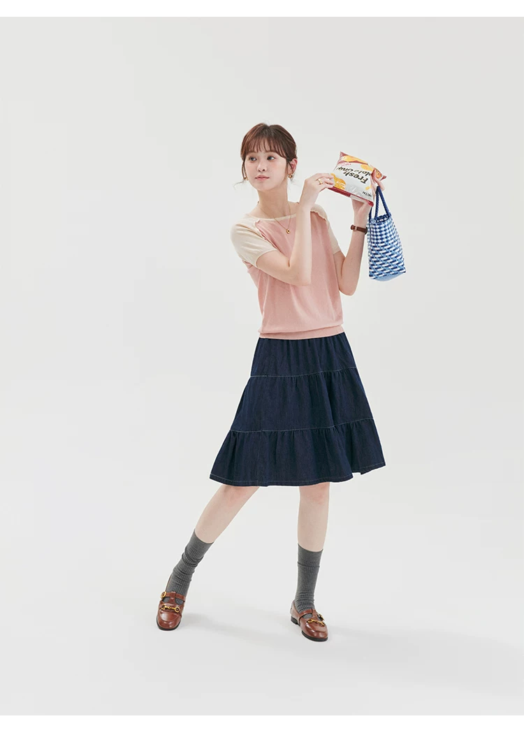 少女感深藍色鬆緊腰牛仔蛋糕裙女夏新款a字半身短裙,少女感深藍色鬆緊腰牛仔蛋糕裙女夏新款a字半身短裙,HBFS2064,少女感深藍色鬆緊腰牛仔蛋糕裙女夏新款a字半身短裙,蛋糕裙擺,舒適好穿