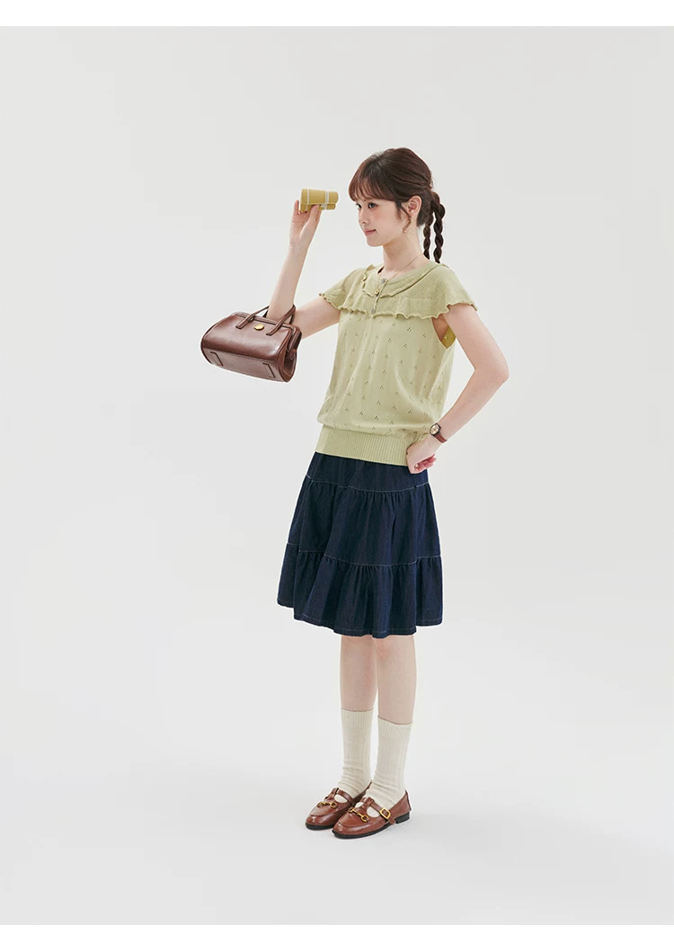 法式花邊短袖鏤空針織衫女夏季新款甜美小眾上衣,法式花邊短袖鏤空針織衫女夏季新款甜美小眾上衣,HBFS1285,法式花邊短袖鏤空針織衫女夏季新款甜美小眾上衣,花邊造型,簍空針織