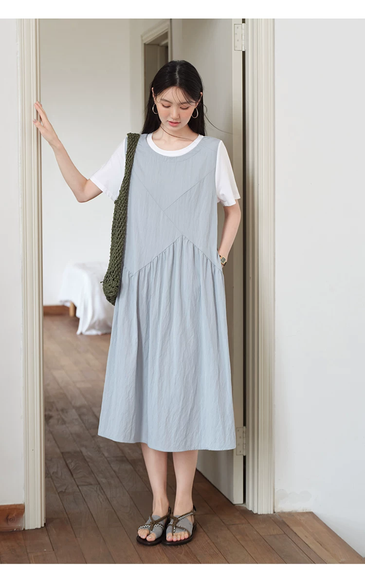 假兩件短袖小眾不撞洋裝女夏2026新款胖mm大尺碼絕美裙子,假兩件短袖小眾不撞洋裝女夏2026新款胖mm大尺碼絕美裙子,HBFS7159,假兩件短袖小眾不撞洋裝女夏2026新款胖mm大尺碼絕美裙子,中大尺碼,拼接造型