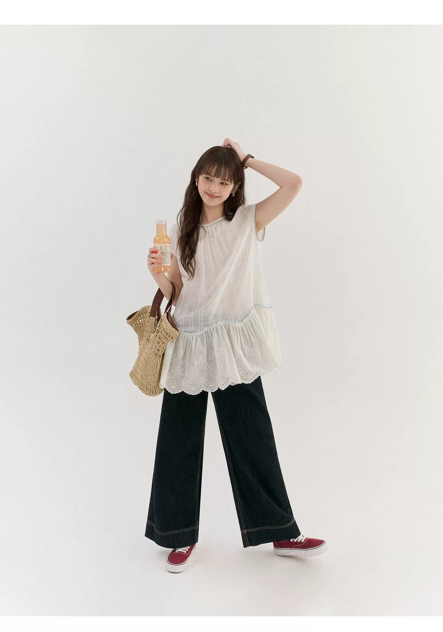 復古黑藍色高腰寬鬆牛仔褲女26夏季新款百搭直筒長褲,復古黑藍色高腰寬鬆牛仔褲女26夏季新款百搭直筒長褲,HBFS3083,復古黑藍色高腰寬鬆牛仔褲女26夏季新款百搭直筒長褲,高腰直筒,丹寧面料