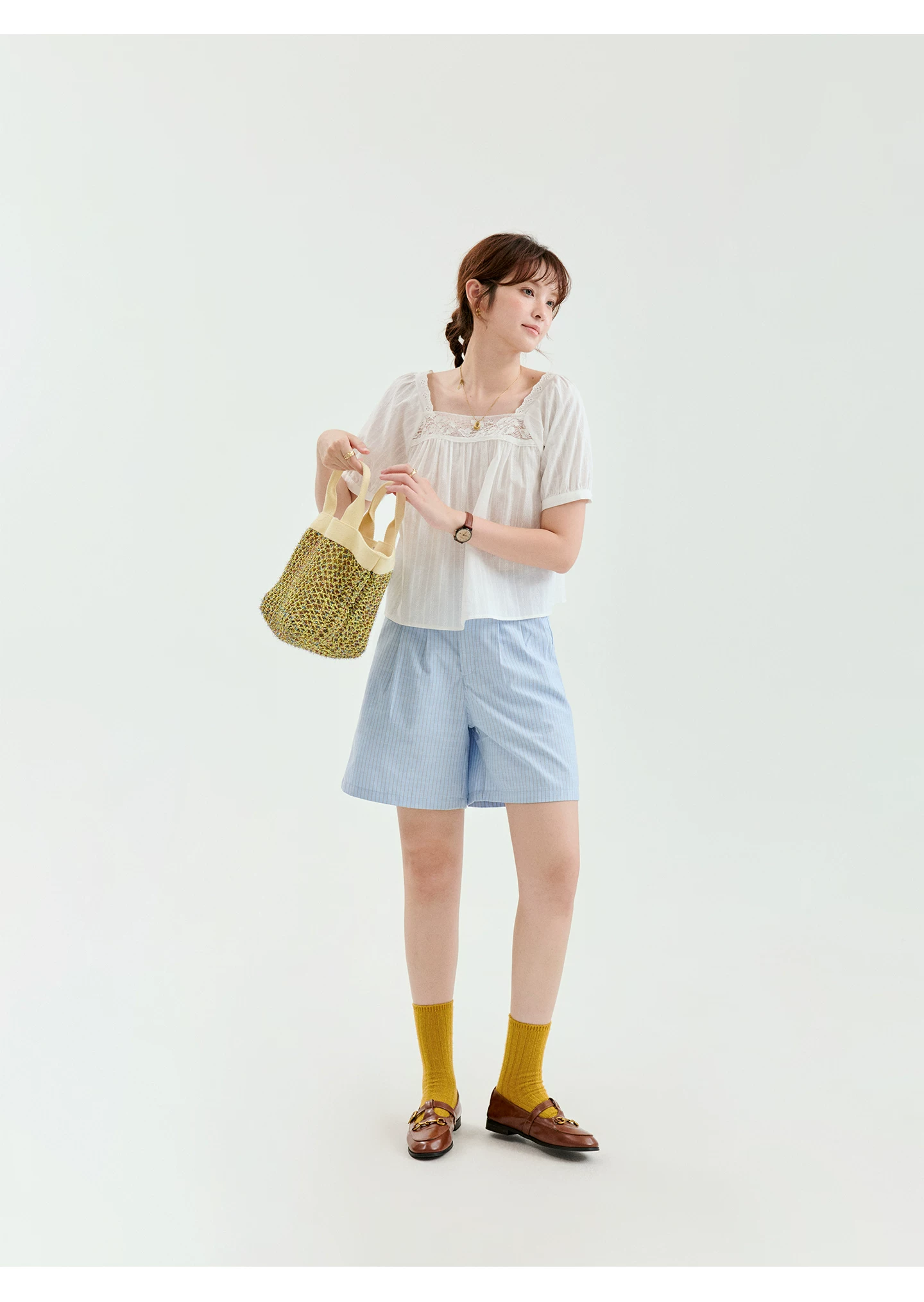 法式白色蕾絲方領純棉襯衫女夏季新款插肩袖上衣,法式白色蕾絲方領純棉襯衫女夏季新款插肩袖上衣,HBFS1331,法式白色蕾絲方領純棉襯衫女夏季新款插肩袖上衣,方領設計,全棉面料