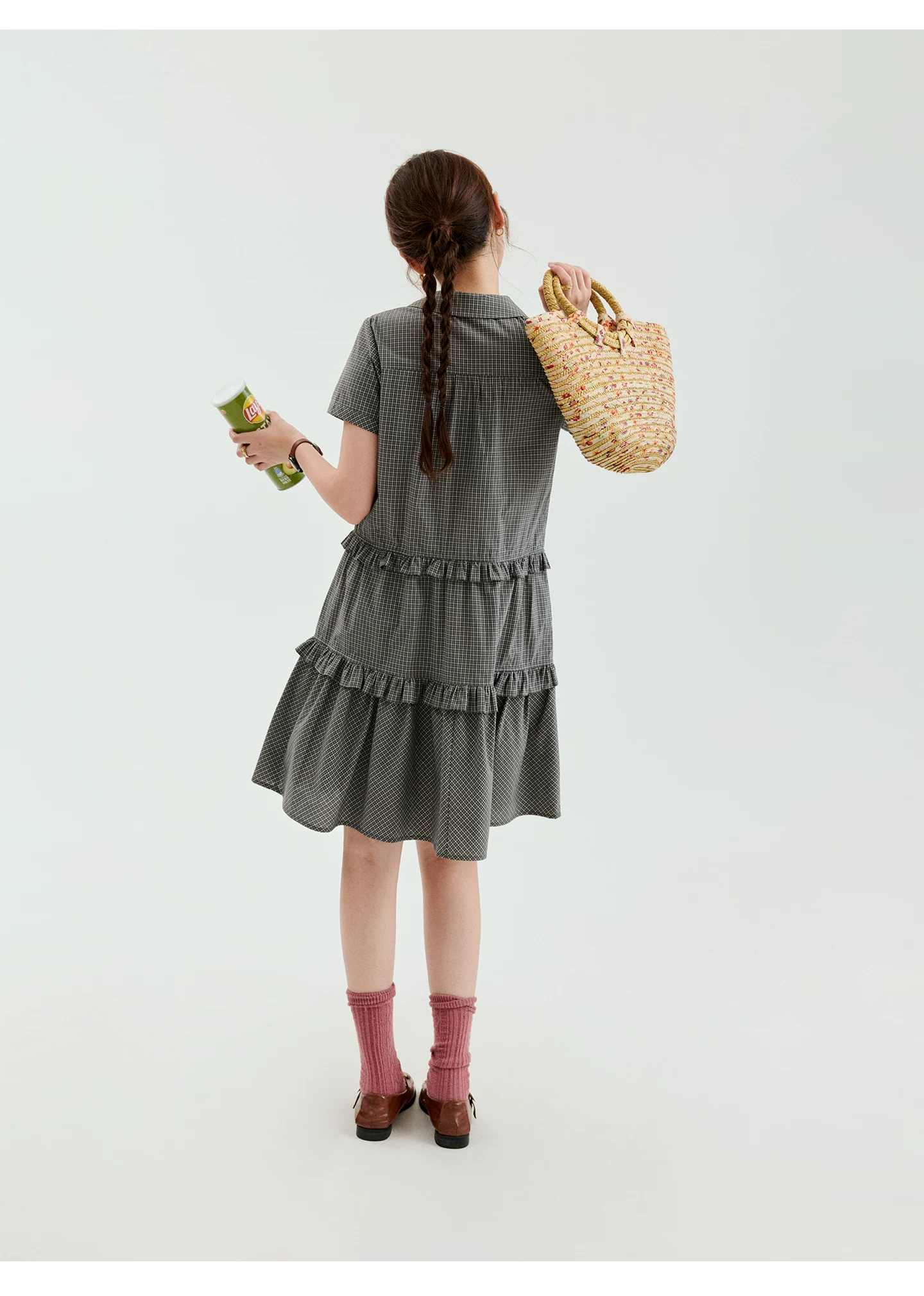 日系格紋娃娃領純棉洋裝女夏季新款花邊短裙子,日系格紋娃娃領純棉洋裝女夏季新款花邊短裙子,HBFS7175,日系格紋娃娃領純棉洋裝女夏季新款花邊短裙子,娃娃領,全棉面料