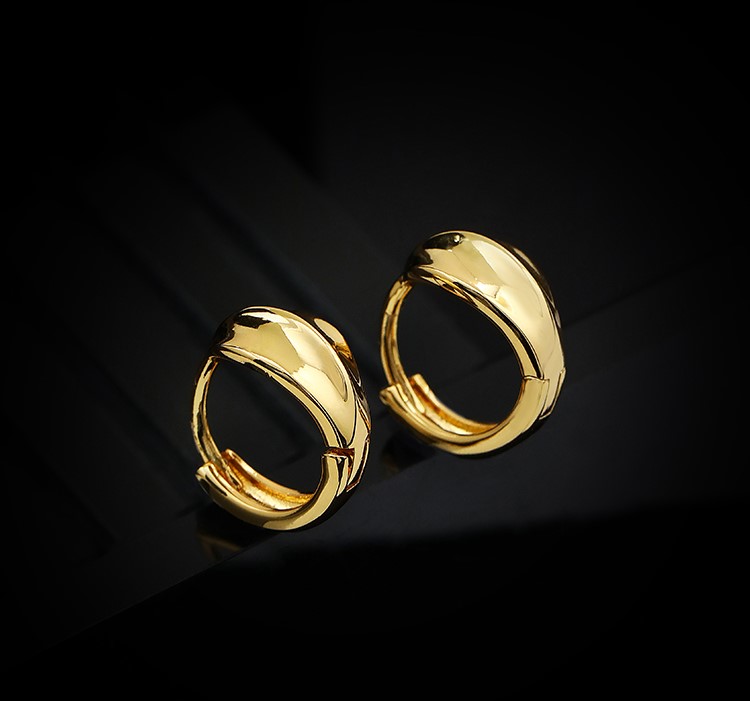 法式設計k金色輕奢立體耳環