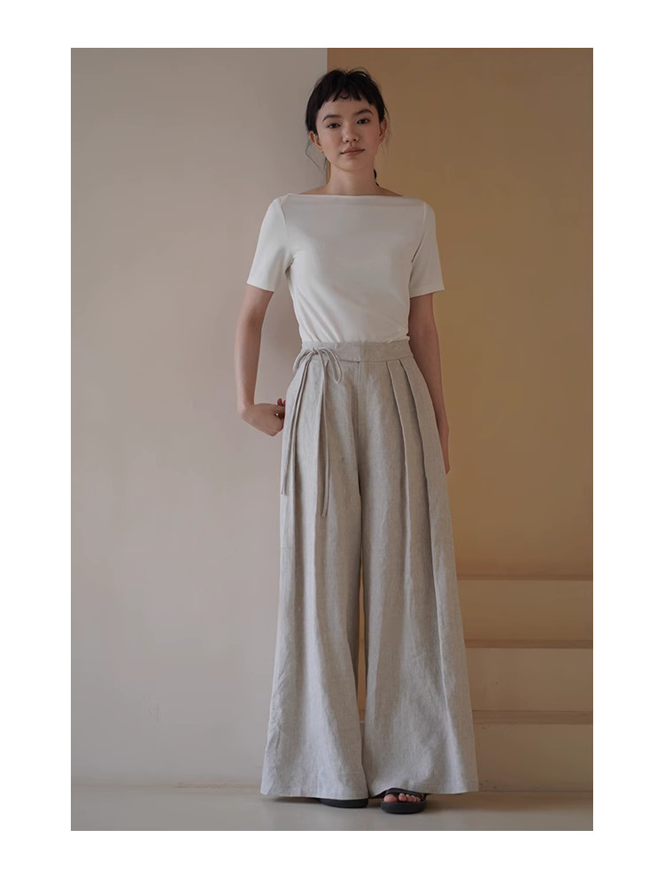 平衡通勤感舒適長期主義高智基礎款一字領T卹顯瘦上衣女