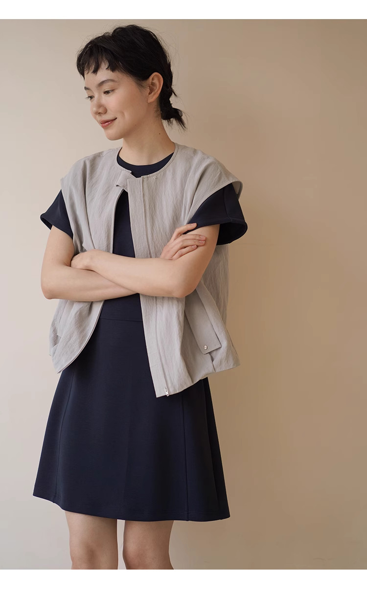 天然清新無公害少女休閒馬甲疊穿寬鬆涼感顯瘦無袖外套