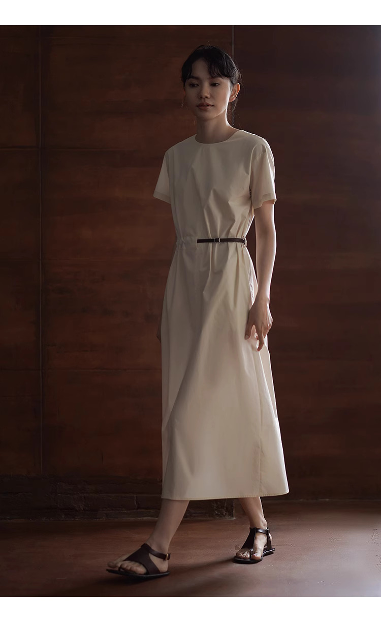 心選氛圍洋裝水洗100棉拼接腰帶設計短袖寬鬆顯瘦裙子,心選氛圍洋裝水洗100棉拼接腰帶設計短袖寬鬆顯瘦裙子,HBES7201,心選氛圍洋裝水洗100棉拼接腰帶設計短袖寬鬆顯瘦裙子,簡約大方,腰帶設計