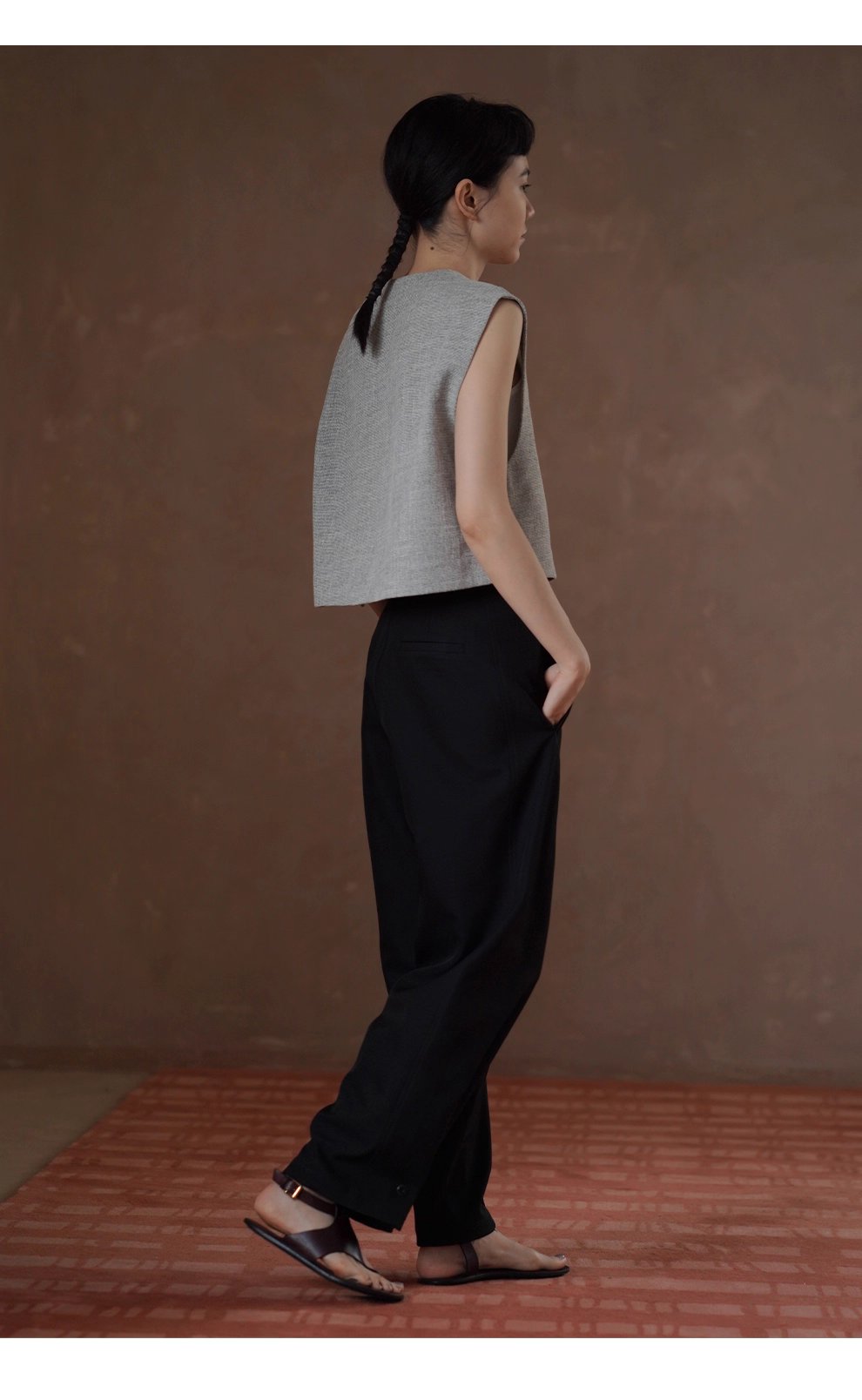 晨會通勤西裝褲垂順顯瘦可調腳口設計通勤闊腿長褲女