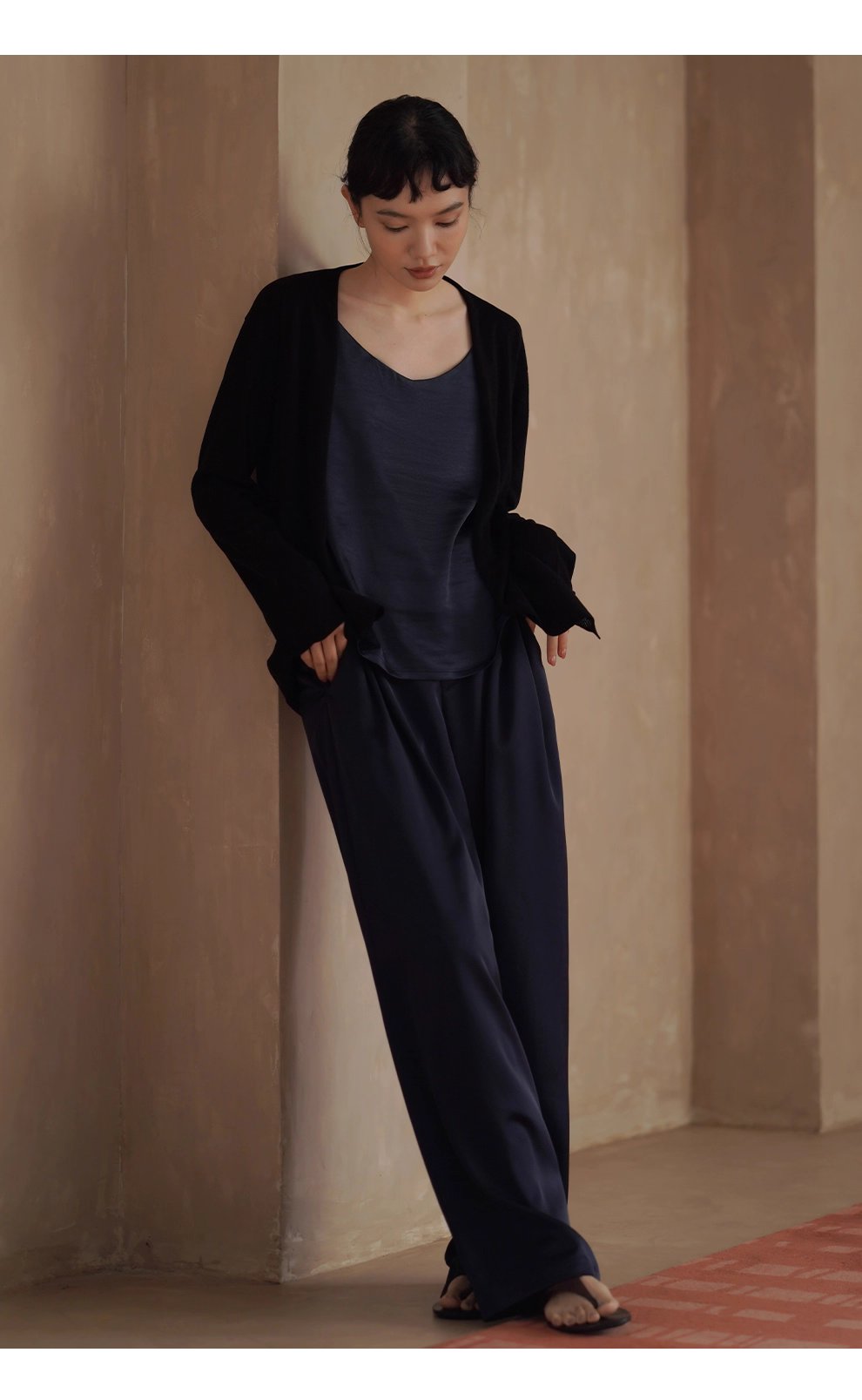 紙片人開襟衫萊賽爾亞麻輕薄寬鬆顯瘦慵懶通勤針織外套女