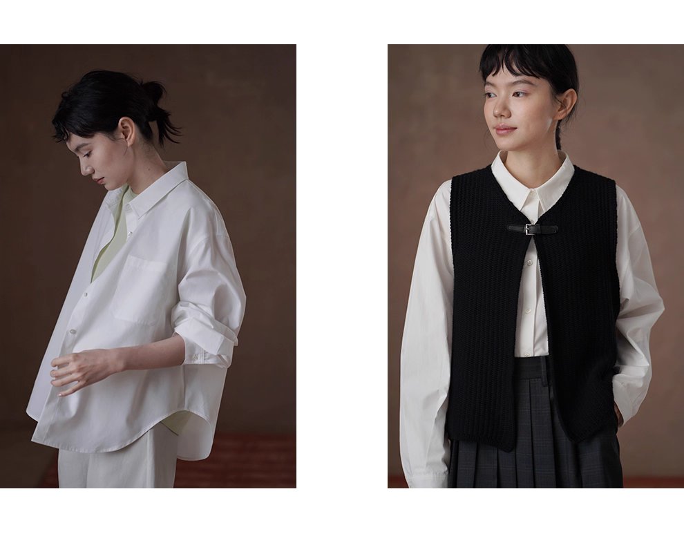 版型王者襯衫萊賽爾棉挺括寬鬆長袖通勤顯瘦翻領上衣女