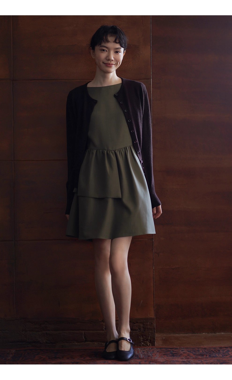 超細美奴羊毛蓬鬆軟糯圓領針織外套寬鬆通勤顯瘦開衫