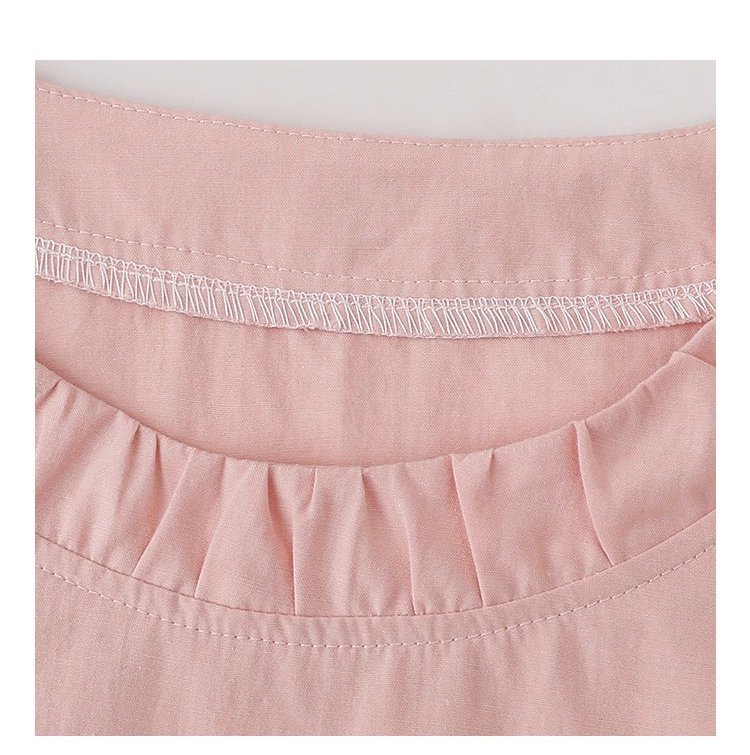 法式繫帶圓領粉紅洋裝女秋新款長袖a字中長裙