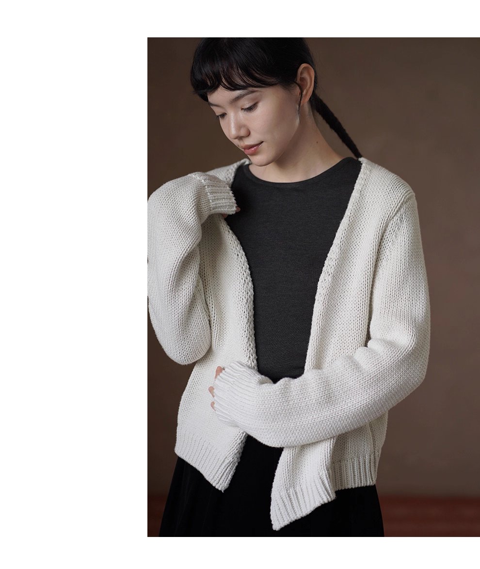 柔軟重工100棉粗棒針編織少女外套慵懶v領顯瘦毛衣開襟衫