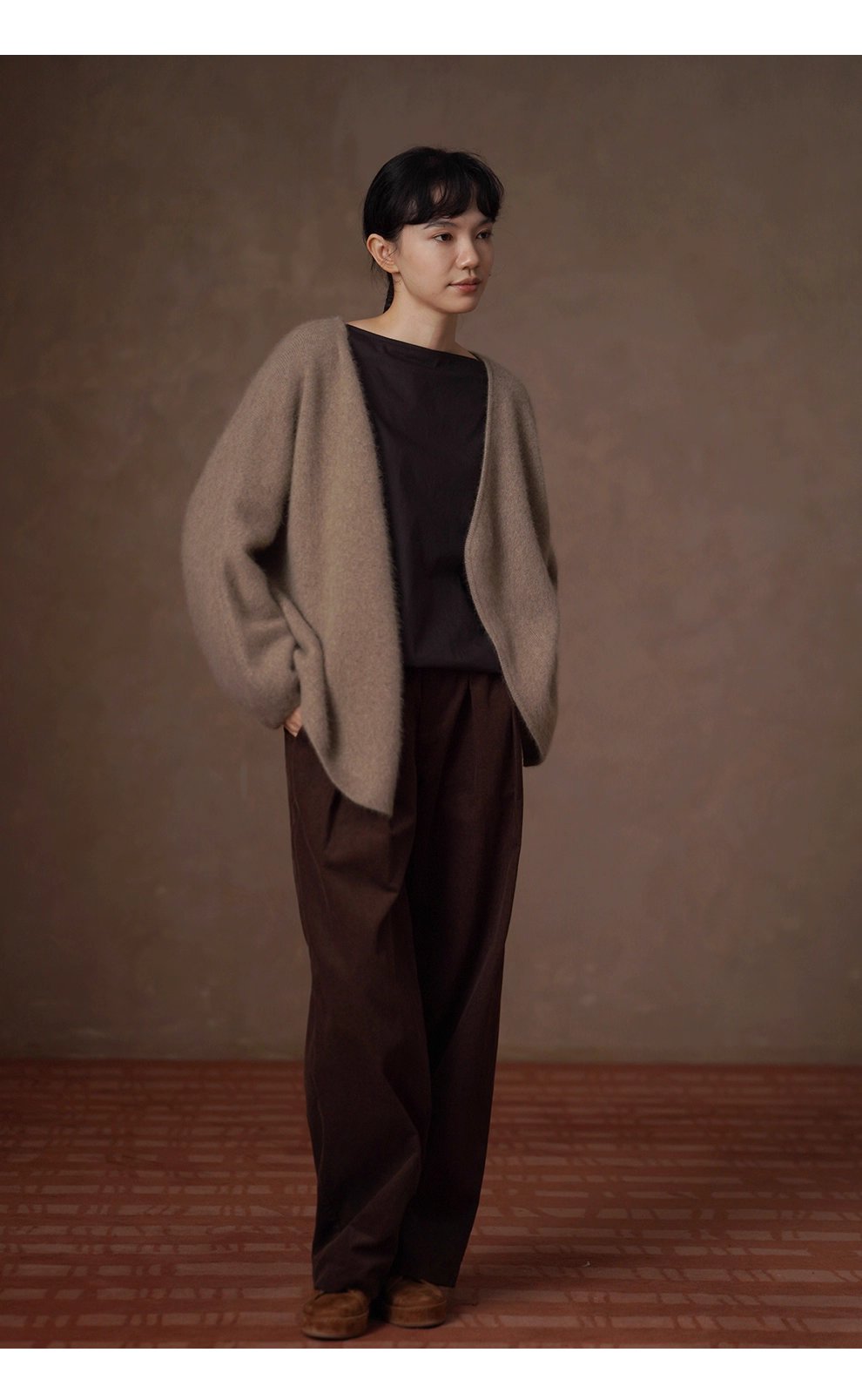 百變通勤兩穿氣質襯衫挺括100棉V領顯瘦寬鬆長袖上衣女