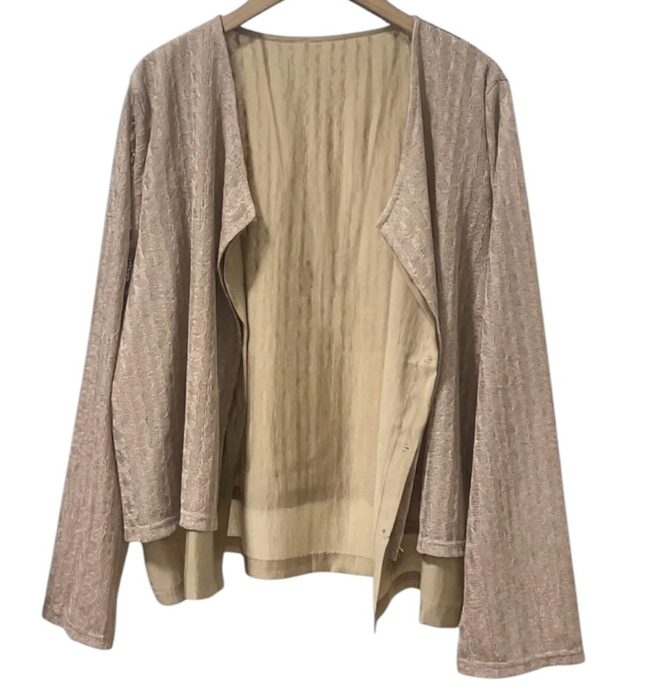 寬鬆休閒遮肉顯瘦簡約百搭假兩件長袖開衫小外套上衣