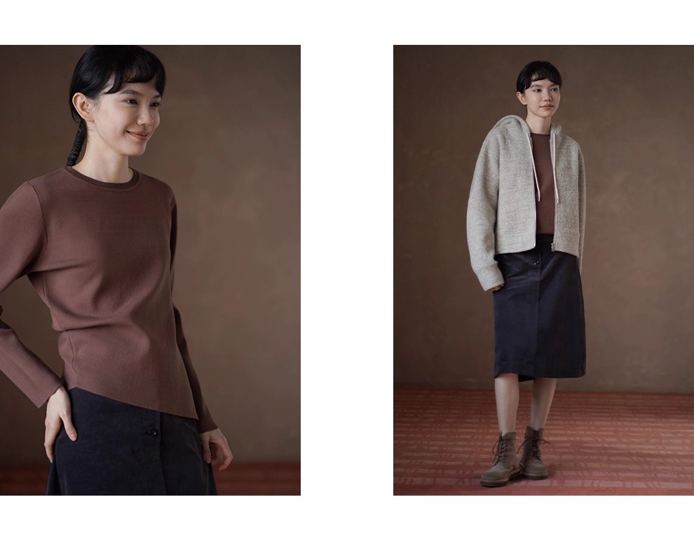 高支萊賽爾混紡親膚緊緻微寬鬆不對稱捏褶腰針織上衣女