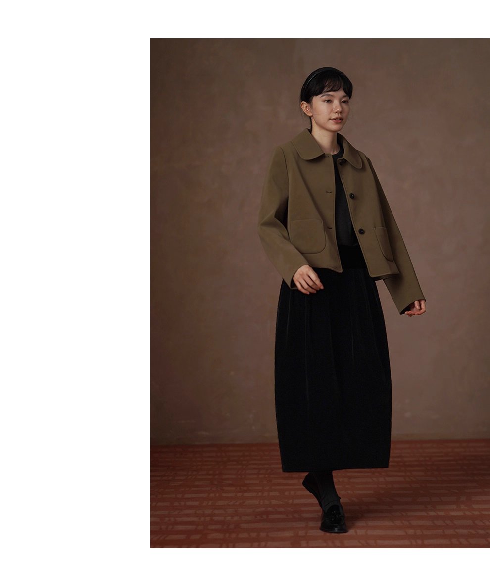 優雅絲絨古典主義立體飽滿花苞顯瘦高腰氣質通勤裙