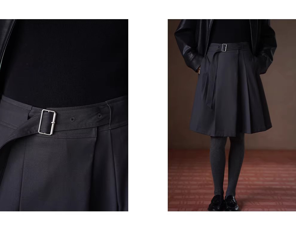 進階書呆子百褶裙高腰可調整顯瘦A字復古遮肉通勤半身裙,進階書呆子百褶裙高腰可調整顯瘦A字復古遮肉通勤半身裙,HBEW2028,進階書呆子百褶裙高腰可調整顯瘦A字復古遮肉通勤半身裙,高腰百褶,日字扣腰帶
