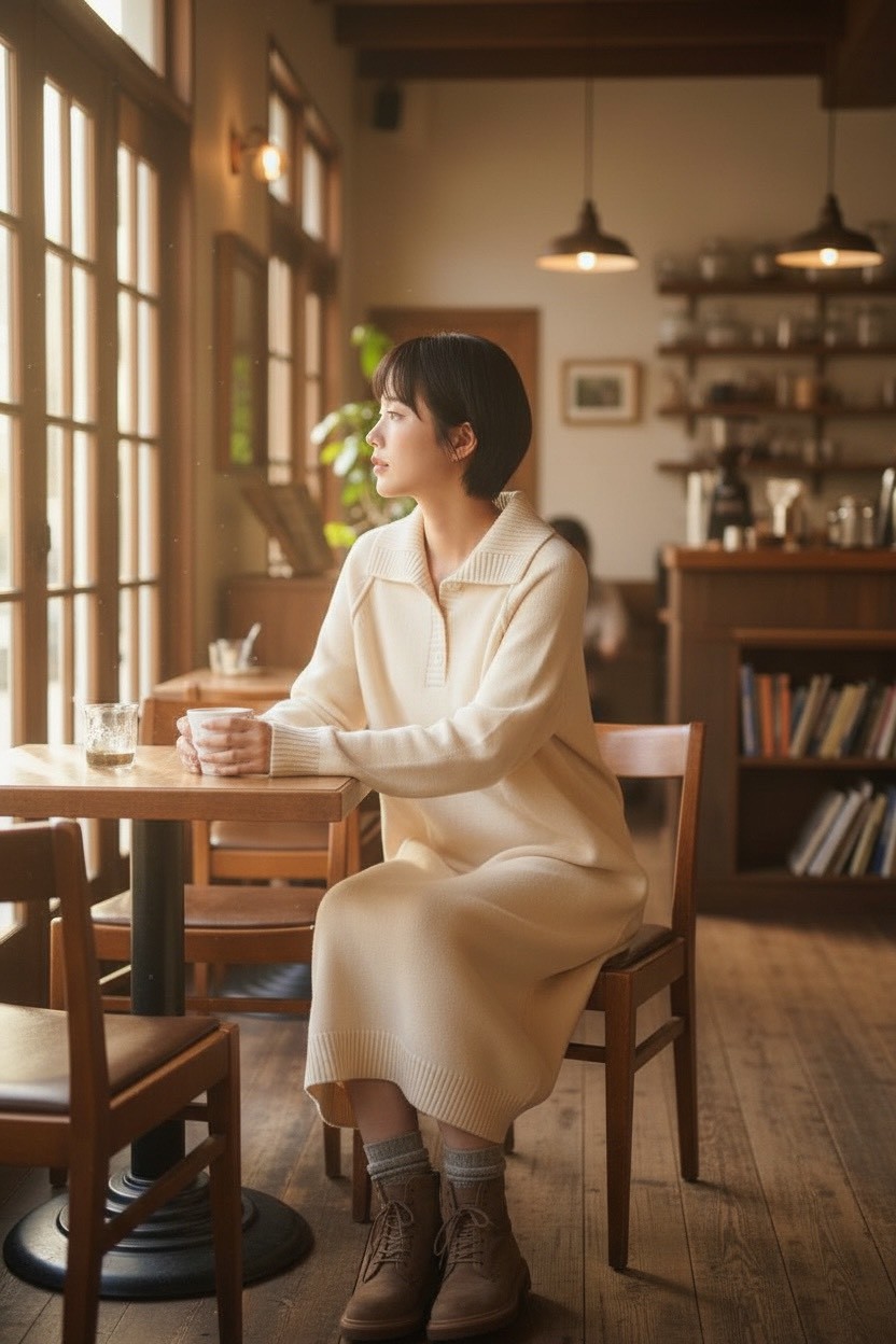 翻領針織洋裝秋冬過膝直筒打底裙慵懶風毛衣裙,翻領針織洋裝秋冬過膝直筒打底裙慵懶風毛衣裙,5W167005,翻領針織洋裝秋冬過膝直筒打底裙慵懶風毛衣裙,簡約質感,翻領造型