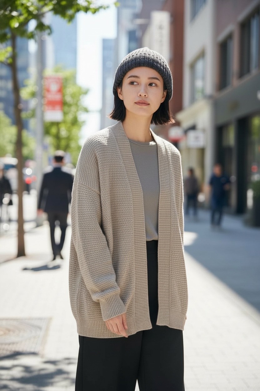 日系針織開衫女長袖寬鬆外搭短款毛衣外套,日系針織開衫女長袖寬鬆外搭短款毛衣外套,5W165018,日系針織開衫女長袖寬鬆外搭短款毛衣外套,簡約質感,慵懶風格