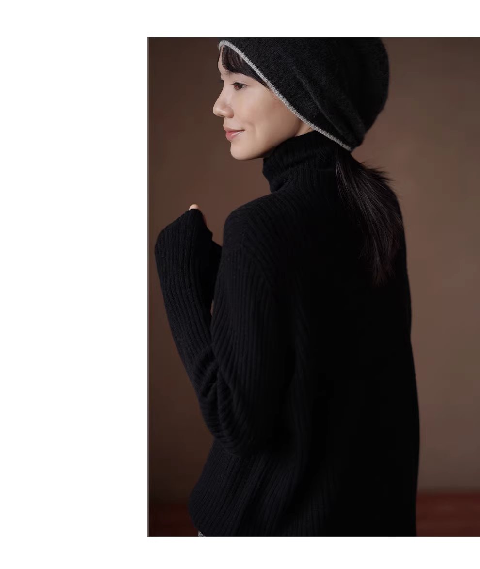 100羊毛無縫一體工藝寬鬆堆領保暖顯瘦坑條針織上衣女,100羊毛無縫一體工藝寬鬆堆領保暖顯瘦坑條針織上衣女,HBEW1164,100羊毛無縫一體工藝寬鬆堆領保暖顯瘦坑條針織上衣女,無縫一體,羊毛100%